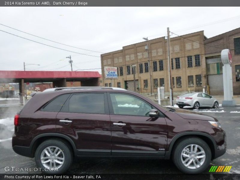 Dark Cherry / Beige 2014 Kia Sorento LX AWD