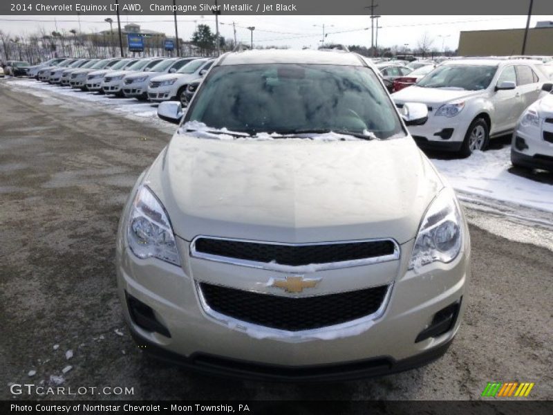 Champagne Silver Metallic / Jet Black 2014 Chevrolet Equinox LT AWD