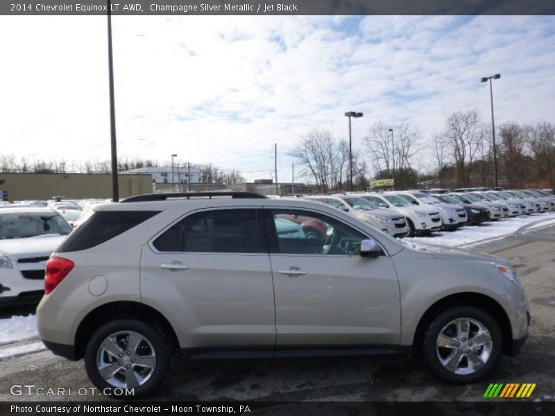 Champagne Silver Metallic / Jet Black 2014 Chevrolet Equinox LT AWD