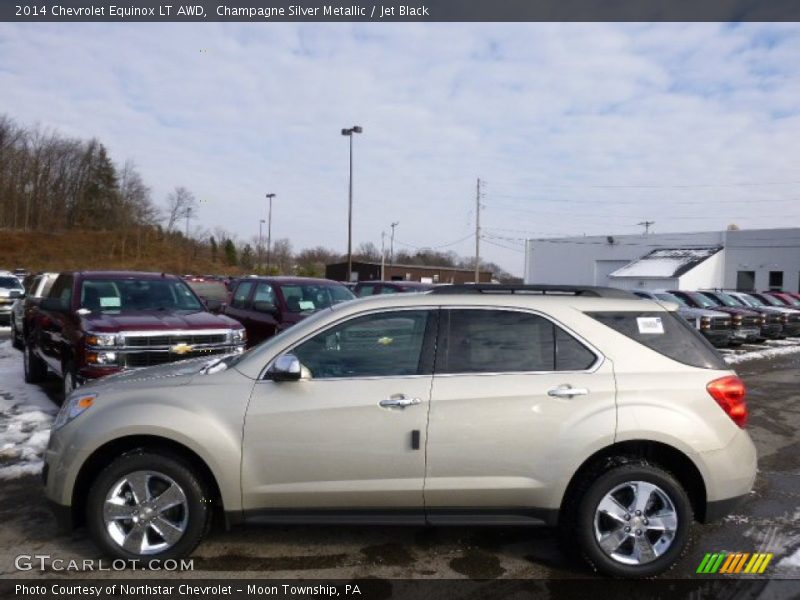 Champagne Silver Metallic / Jet Black 2014 Chevrolet Equinox LT AWD