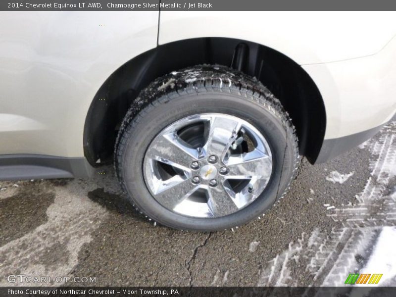 Champagne Silver Metallic / Jet Black 2014 Chevrolet Equinox LT AWD