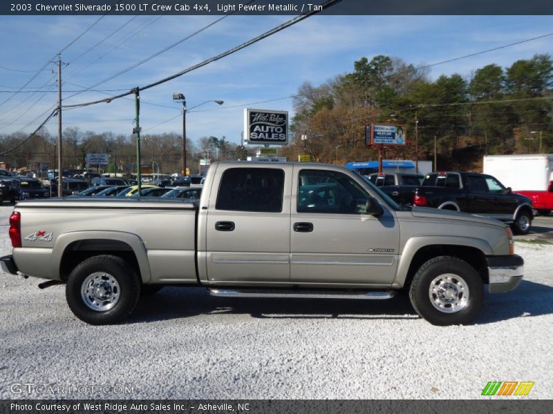 Light Pewter Metallic / Tan 2003 Chevrolet Silverado 1500 LT Crew Cab 4x4