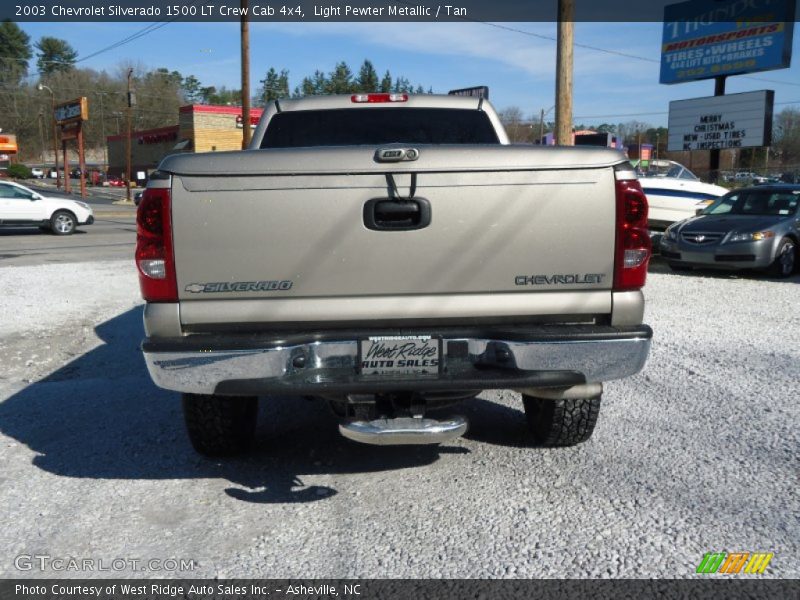 Light Pewter Metallic / Tan 2003 Chevrolet Silverado 1500 LT Crew Cab 4x4