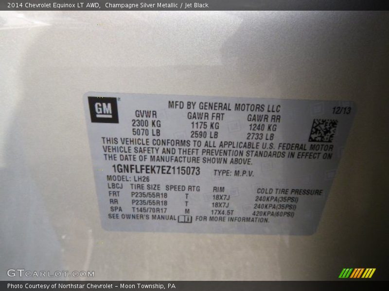 Champagne Silver Metallic / Jet Black 2014 Chevrolet Equinox LT AWD