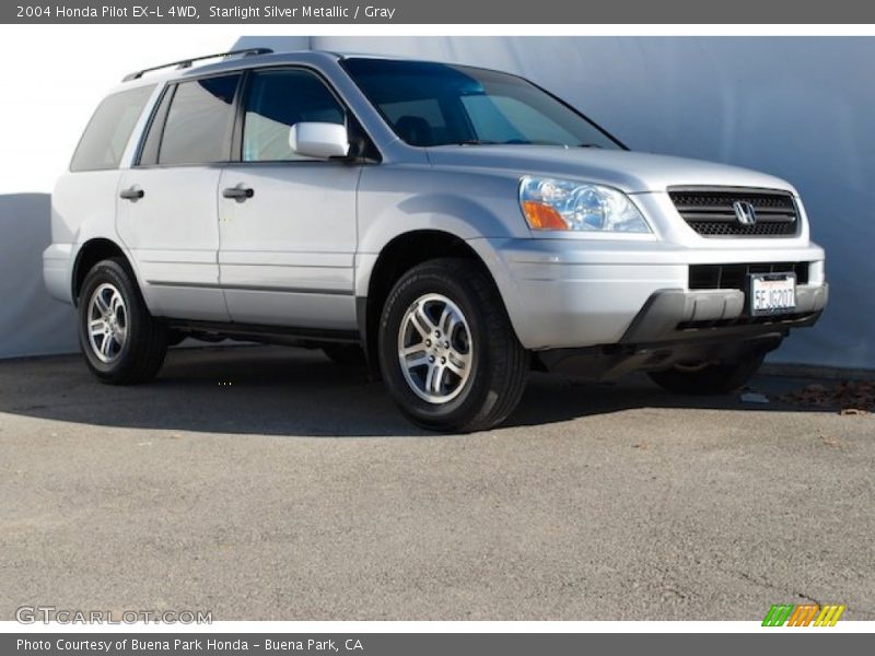 Starlight Silver Metallic / Gray 2004 Honda Pilot EX-L 4WD