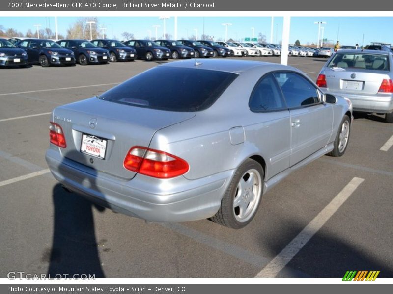 Brilliant Silver Metallic / Charcoal 2002 Mercedes-Benz CLK 430 Coupe