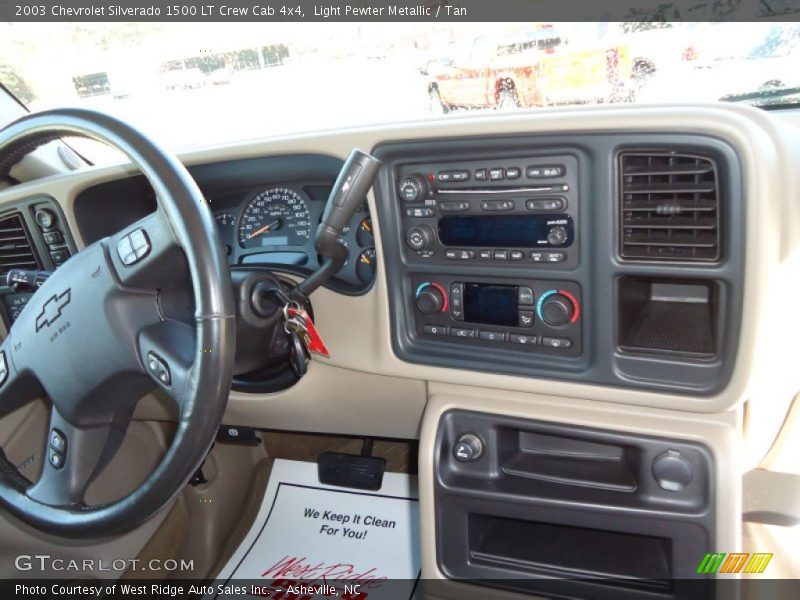 Light Pewter Metallic / Tan 2003 Chevrolet Silverado 1500 LT Crew Cab 4x4