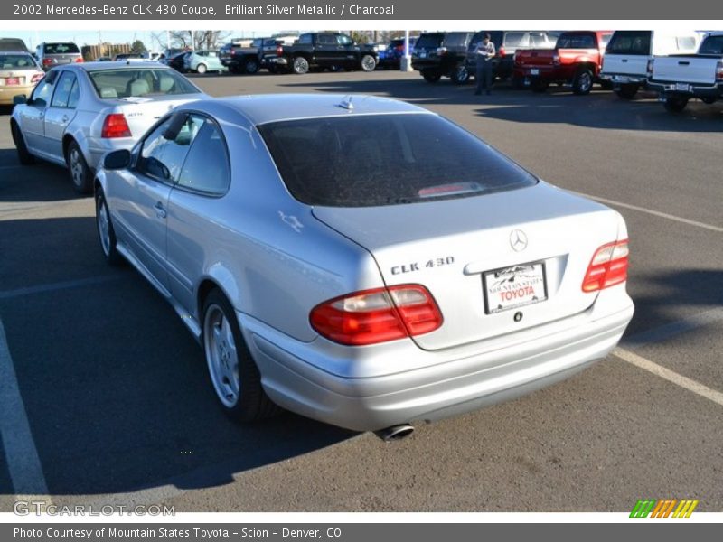 Brilliant Silver Metallic / Charcoal 2002 Mercedes-Benz CLK 430 Coupe