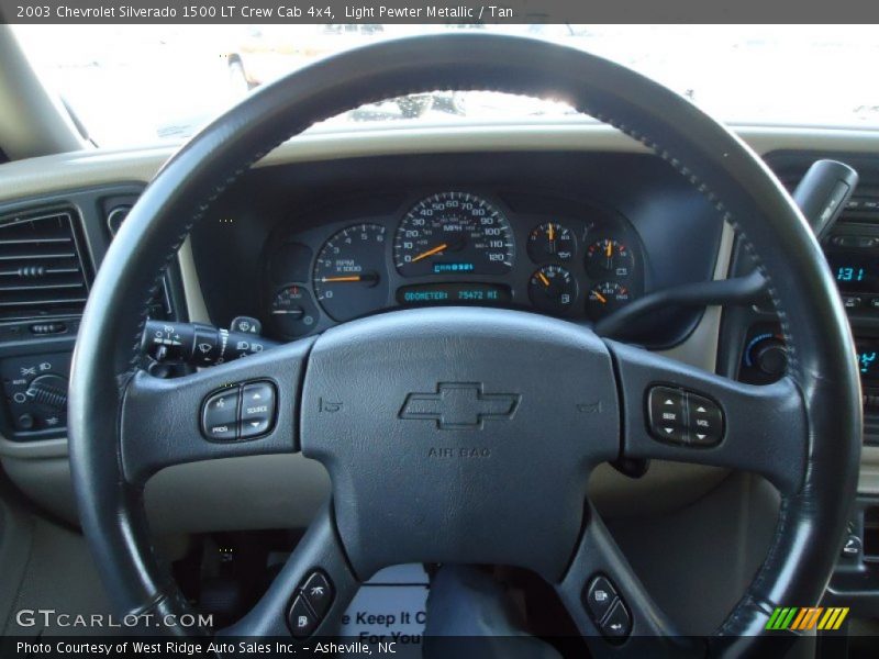 Light Pewter Metallic / Tan 2003 Chevrolet Silverado 1500 LT Crew Cab 4x4
