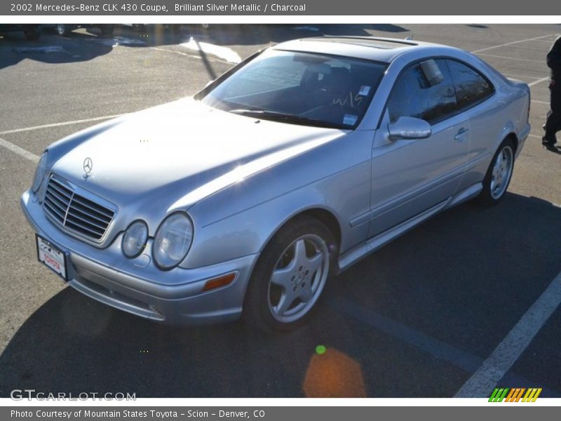 Brilliant Silver Metallic / Charcoal 2002 Mercedes-Benz CLK 430 Coupe