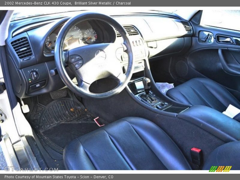 Brilliant Silver Metallic / Charcoal 2002 Mercedes-Benz CLK 430 Coupe