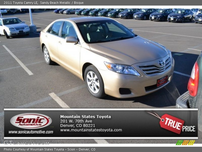Sandy Beach Metallic / Bisque 2011 Toyota Camry LE