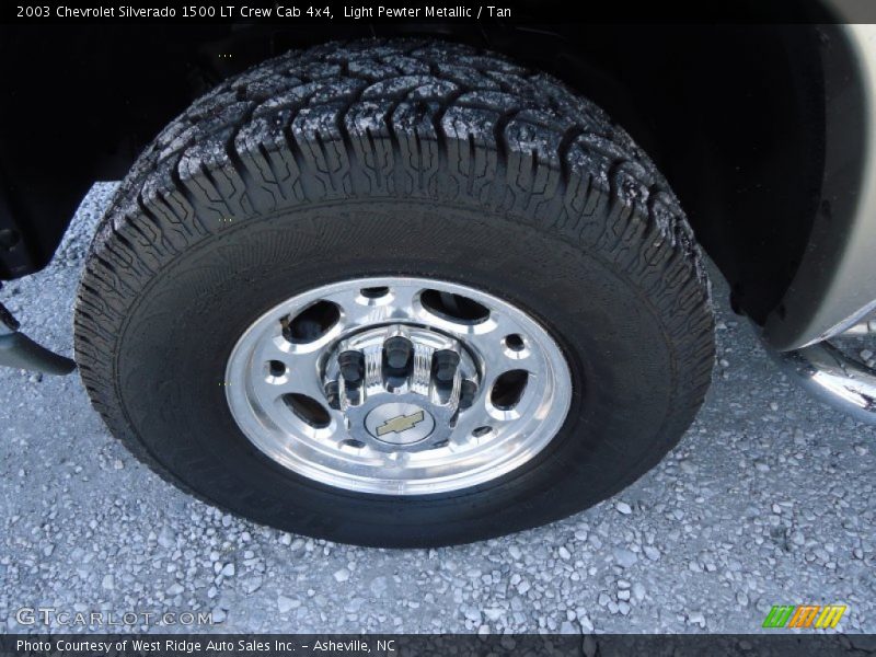 Light Pewter Metallic / Tan 2003 Chevrolet Silverado 1500 LT Crew Cab 4x4