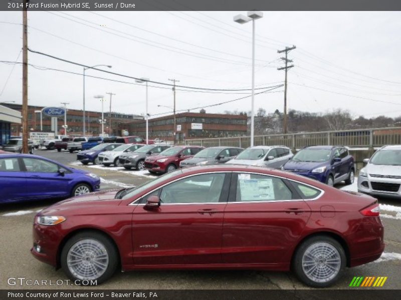 Sunset / Dune 2014 Ford Fusion Hybrid SE