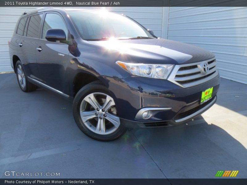 Nautical Blue Pearl / Ash 2011 Toyota Highlander Limited 4WD