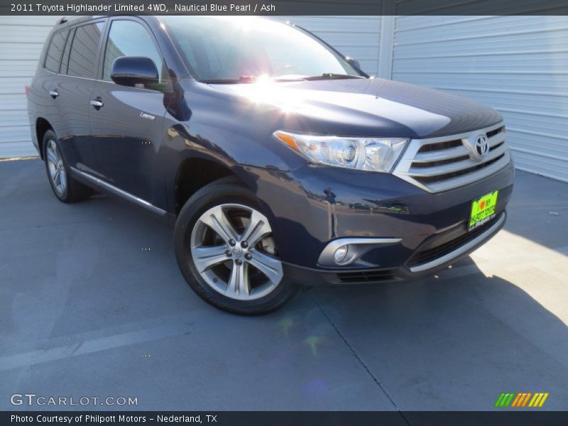 Nautical Blue Pearl / Ash 2011 Toyota Highlander Limited 4WD