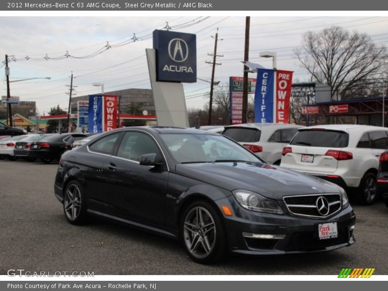 Steel Grey Metallic / AMG Black 2012 Mercedes-Benz C 63 AMG Coupe