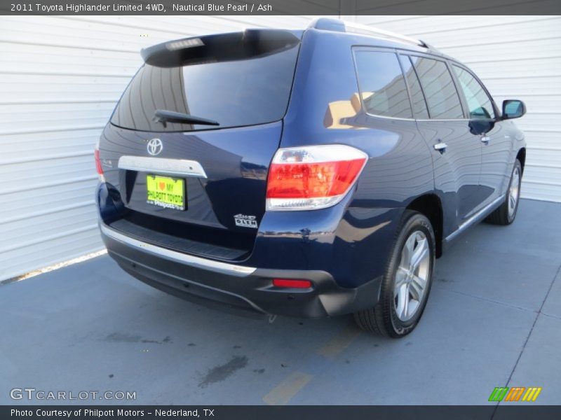 Nautical Blue Pearl / Ash 2011 Toyota Highlander Limited 4WD