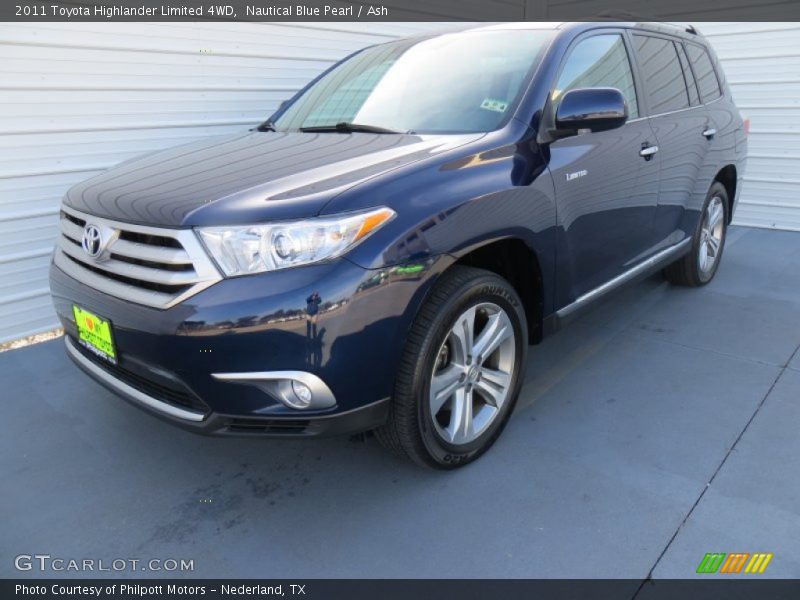 Nautical Blue Pearl / Ash 2011 Toyota Highlander Limited 4WD