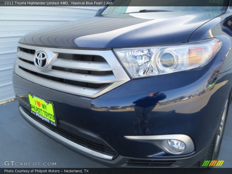 Nautical Blue Pearl / Ash 2011 Toyota Highlander Limited 4WD