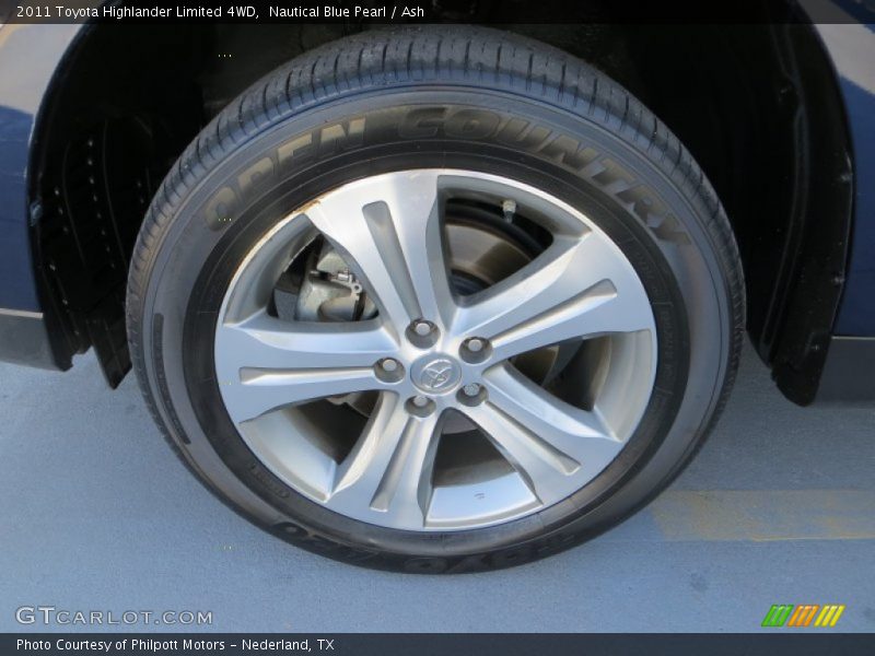 Nautical Blue Pearl / Ash 2011 Toyota Highlander Limited 4WD