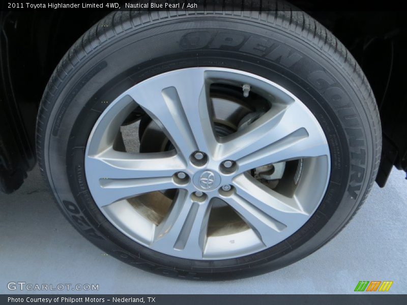 Nautical Blue Pearl / Ash 2011 Toyota Highlander Limited 4WD