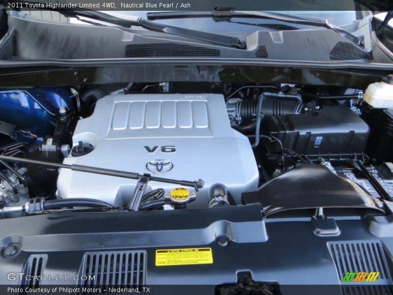 Nautical Blue Pearl / Ash 2011 Toyota Highlander Limited 4WD