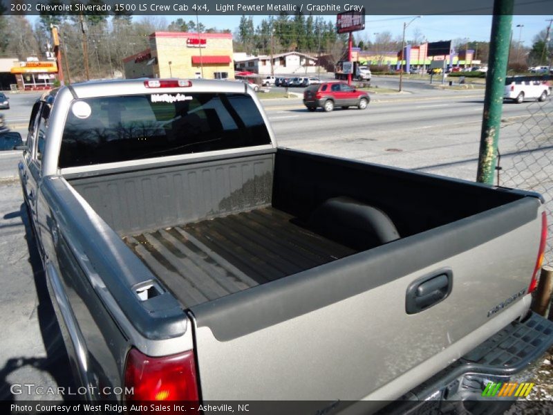 Light Pewter Metallic / Graphite Gray 2002 Chevrolet Silverado 1500 LS Crew Cab 4x4