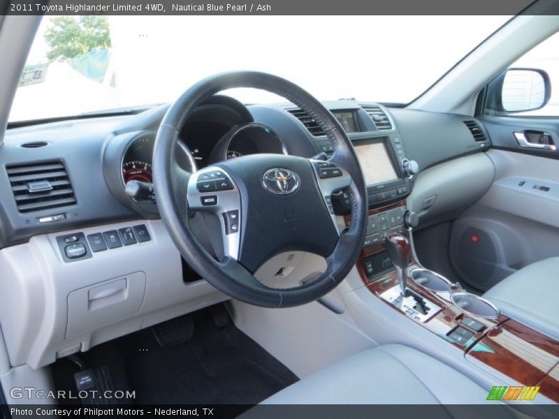Nautical Blue Pearl / Ash 2011 Toyota Highlander Limited 4WD