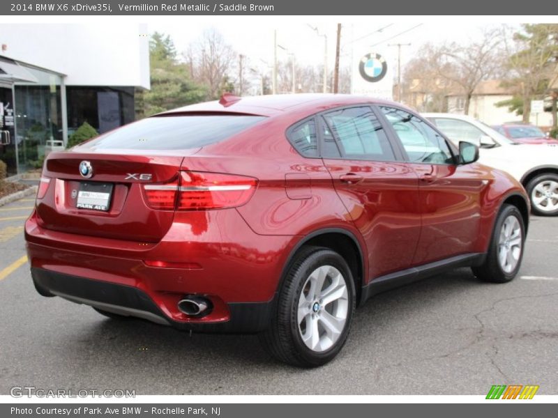 Vermillion Red Metallic / Saddle Brown 2014 BMW X6 xDrive35i