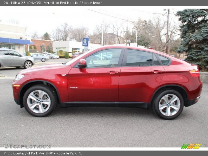 Vermillion Red Metallic / Saddle Brown 2014 BMW X6 xDrive35i