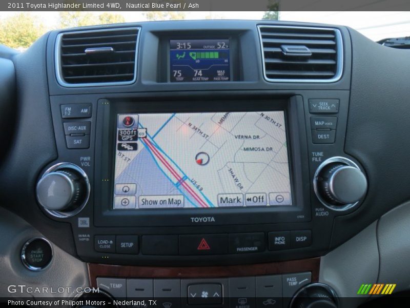 Nautical Blue Pearl / Ash 2011 Toyota Highlander Limited 4WD