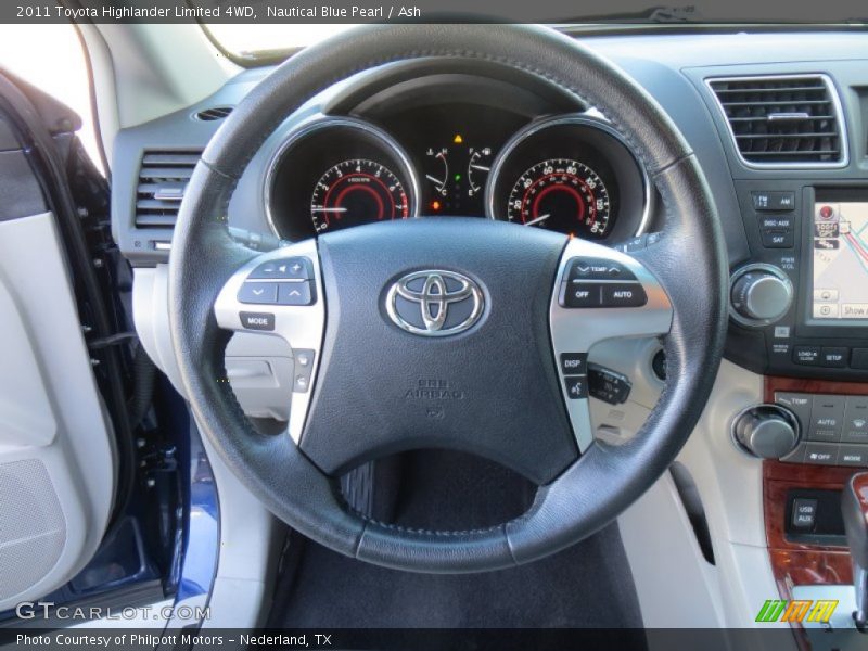 Nautical Blue Pearl / Ash 2011 Toyota Highlander Limited 4WD