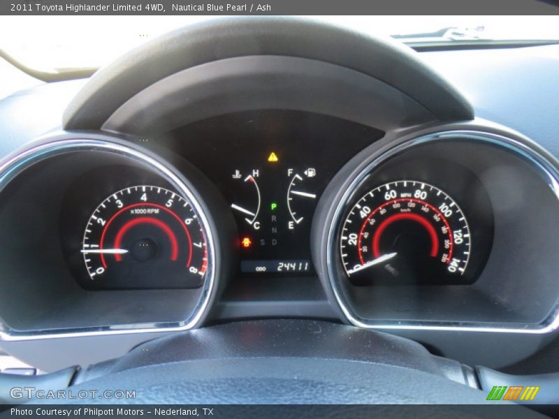 Nautical Blue Pearl / Ash 2011 Toyota Highlander Limited 4WD