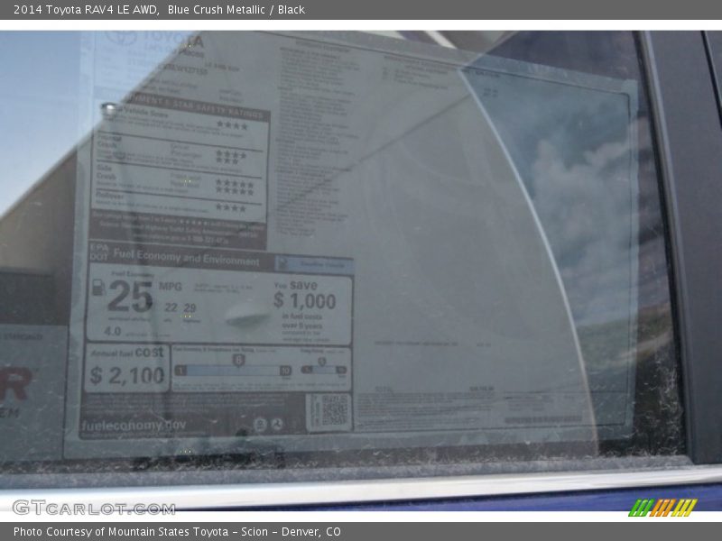 Blue Crush Metallic / Black 2014 Toyota RAV4 LE AWD