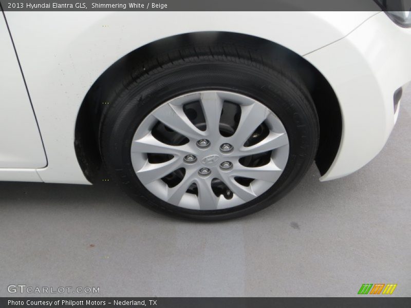 Shimmering White / Beige 2013 Hyundai Elantra GLS