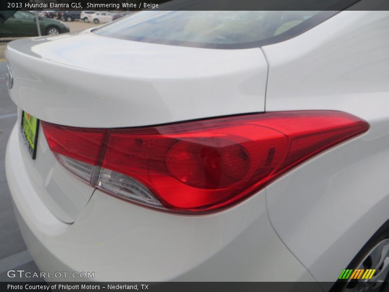 Shimmering White / Beige 2013 Hyundai Elantra GLS