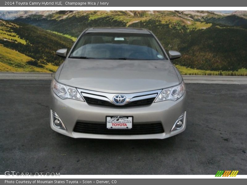 Champagne Mica / Ivory 2014 Toyota Camry Hybrid XLE