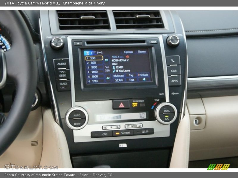 Champagne Mica / Ivory 2014 Toyota Camry Hybrid XLE