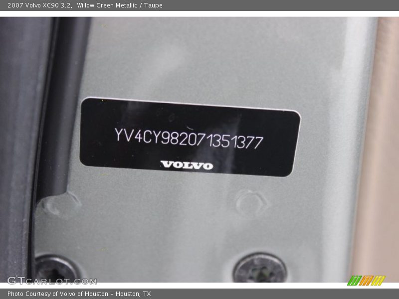 Willow Green Metallic / Taupe 2007 Volvo XC90 3.2