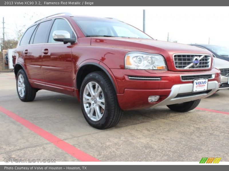 Flamenco Red Metallic / Beige 2013 Volvo XC90 3.2