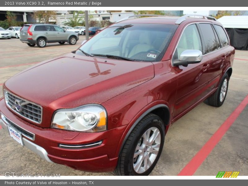 Flamenco Red Metallic / Beige 2013 Volvo XC90 3.2