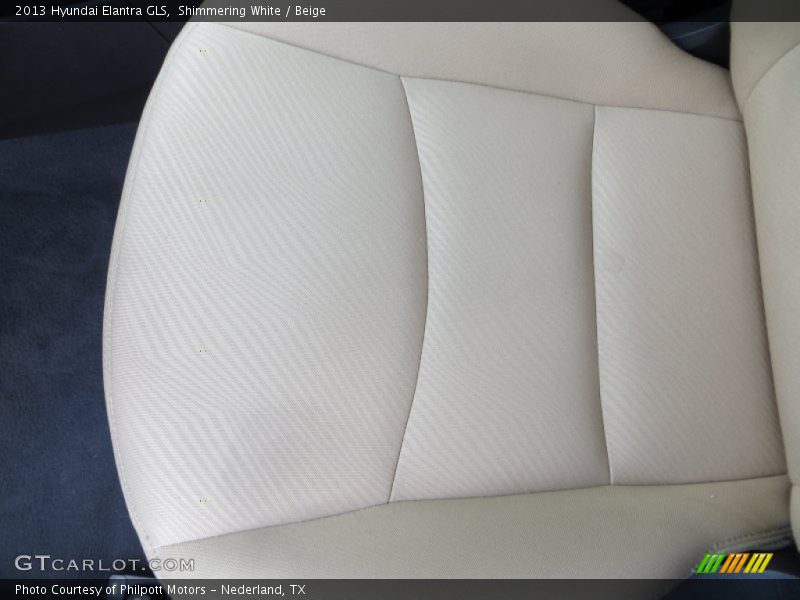 Shimmering White / Beige 2013 Hyundai Elantra GLS
