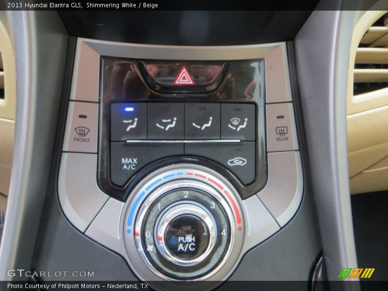 Shimmering White / Beige 2013 Hyundai Elantra GLS