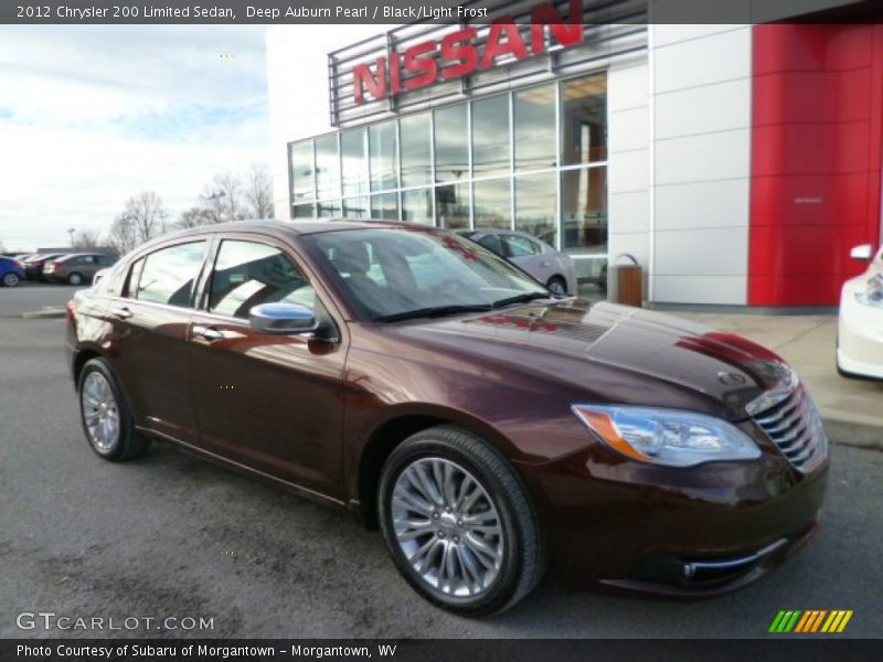 Deep Auburn Pearl / Black/Light Frost 2012 Chrysler 200 Limited Sedan