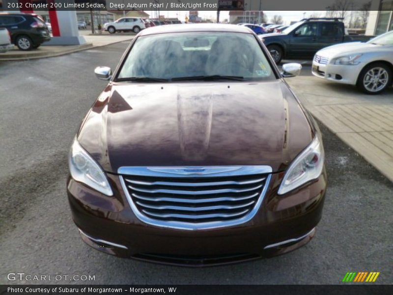 Deep Auburn Pearl / Black/Light Frost 2012 Chrysler 200 Limited Sedan