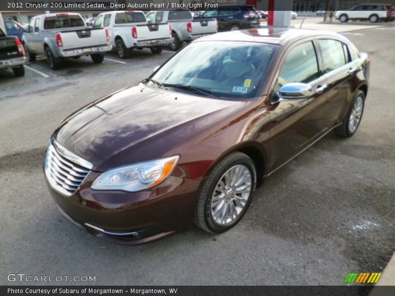 Deep Auburn Pearl / Black/Light Frost 2012 Chrysler 200 Limited Sedan