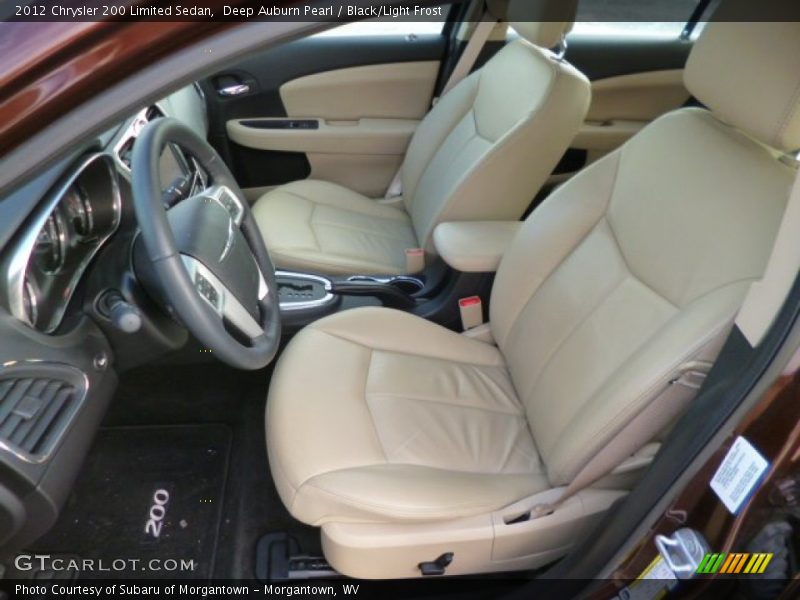 Deep Auburn Pearl / Black/Light Frost 2012 Chrysler 200 Limited Sedan