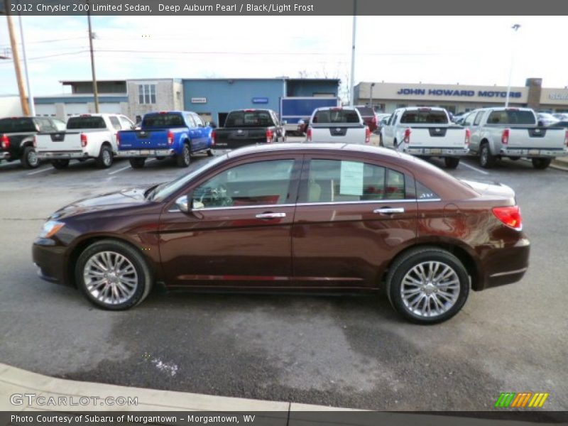 Deep Auburn Pearl / Black/Light Frost 2012 Chrysler 200 Limited Sedan