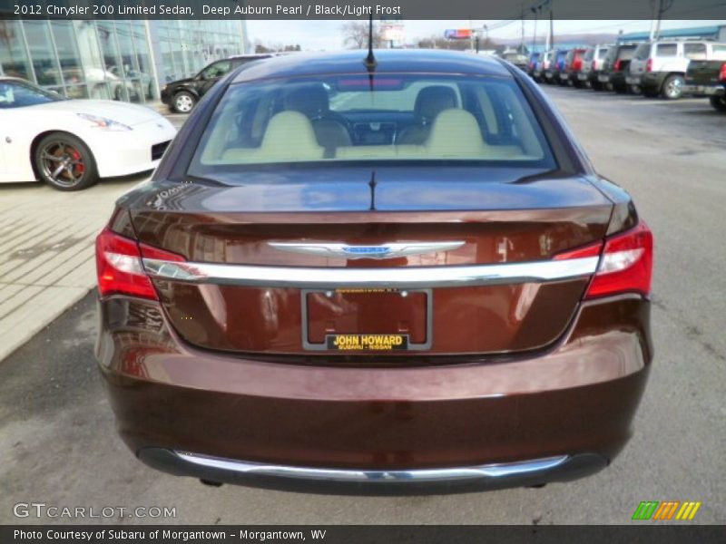Deep Auburn Pearl / Black/Light Frost 2012 Chrysler 200 Limited Sedan